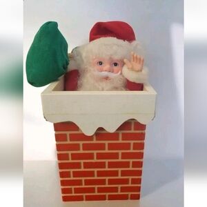 Vintage Santa's Best Animated Santa in Chimney Christmas Holiday For Parts 80s